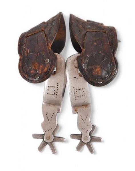 Crockett & Montana Brand L7 Marked Spurs & Straps