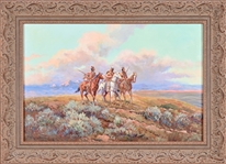 Clifton Ray Cheek Original Indian Oil Painting