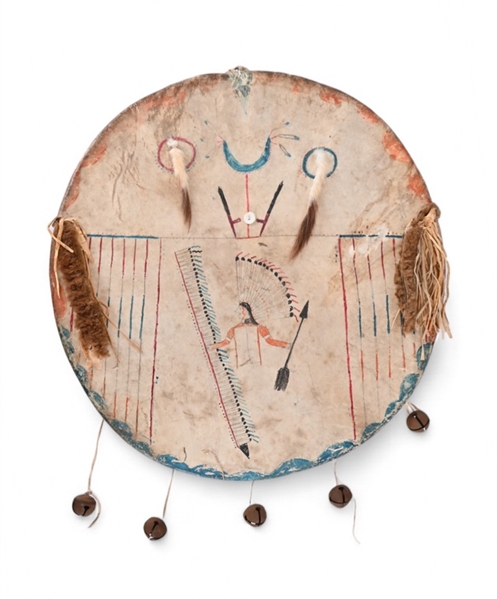 Ornate Wind River Indian Reservation Dance Shield