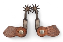 Kelly & Crockett Marked Double Mounted Spurs