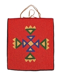 Large Indian Beaded Plateau Bag