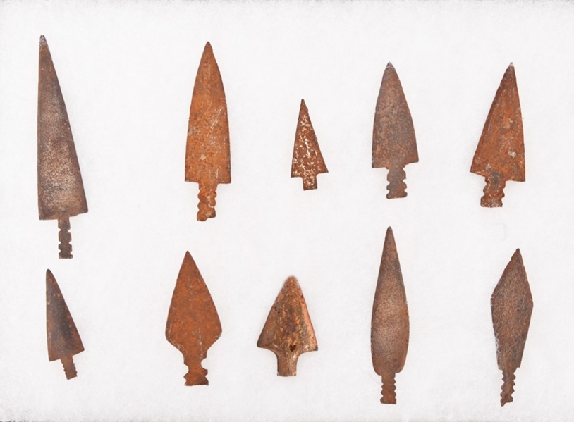 Collection of (10) Metal Arrow Points