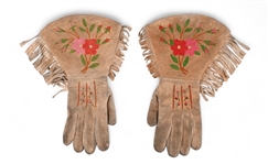 Wind River Reservation Embroidered Gauntlets