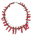 Red Finger Coral Indian Necklace