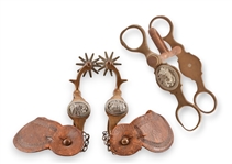 Hercules Bronze Spurs & Matching Indian Head Bit