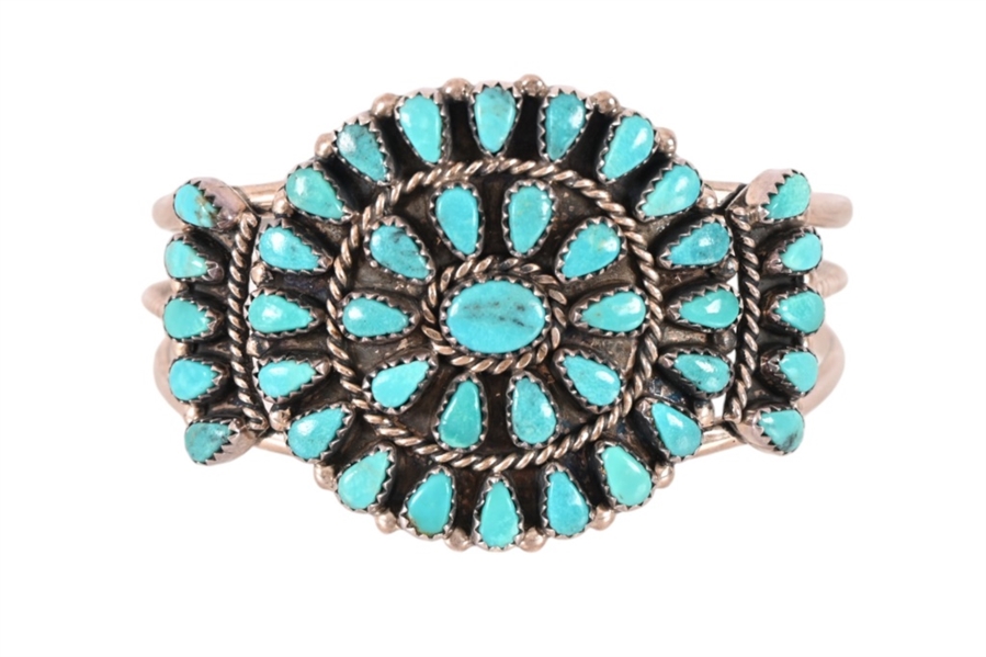 Navajo Indian Turquoise Sterling Silver Bracelet