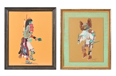 Pair of Cal Calnimptewa American Indian Paintings