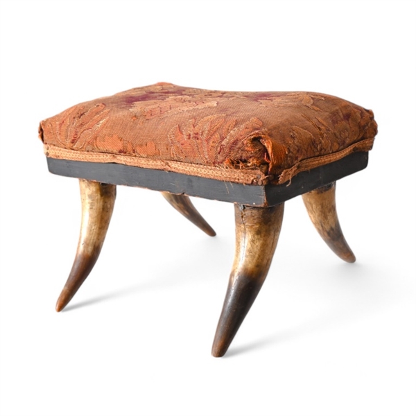 Antique Horn Footstool