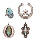 Collection of Indian Turquoise Silver Jewelry