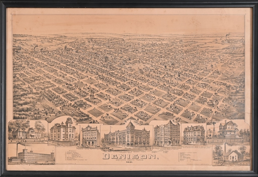 1891 Denison, Texas City Map