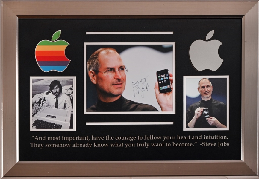 Steve Jobs Signed Apple Framed Display