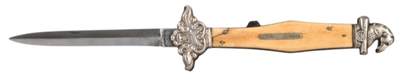 G. Crookes Sheffield Ivory Handle Folding Dagger