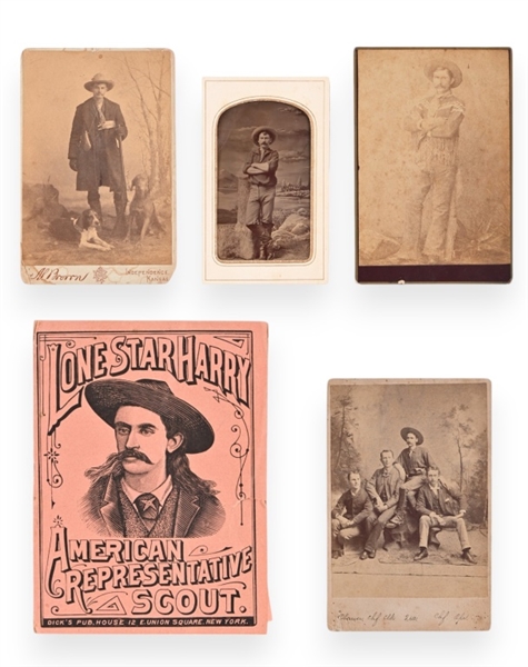 Collection of Frontier Photos & Cowboy Dime Novel