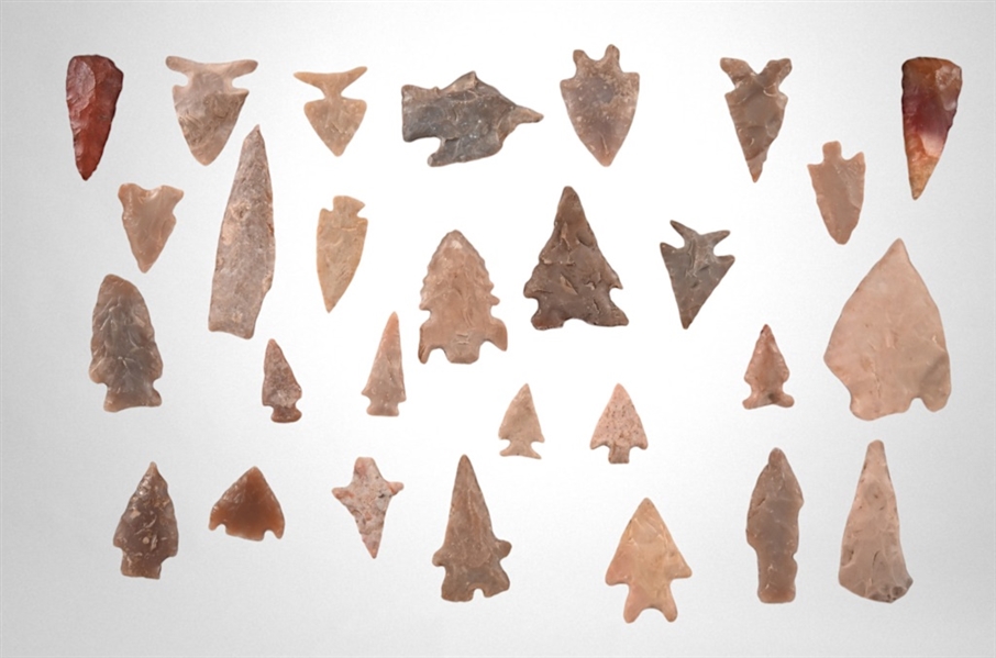 Collection Of Arrowheads (28)