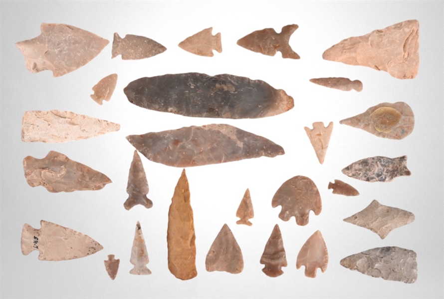 Collection Of Arrowheads (26)