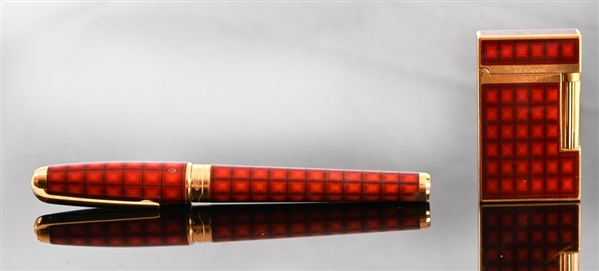 ST Dupont Olympio Vertigo Lighter, Fountain Pen