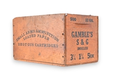 Vintage Gambles Shot Shell Wood Crate