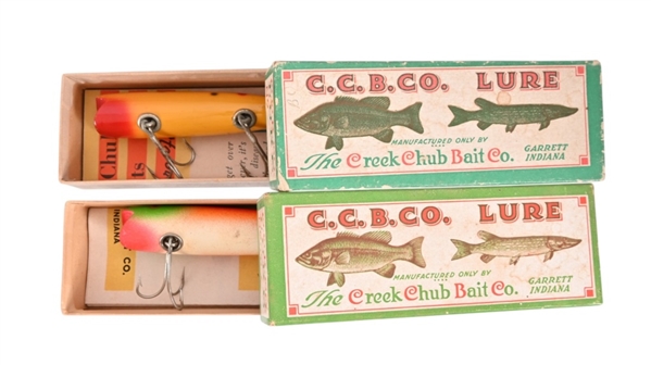 (2) Vintage Creek Chub Bait Co. Lures NOS