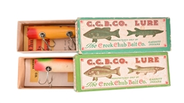 (2) Vintage Creek Chub Bait Co. Lures NOS