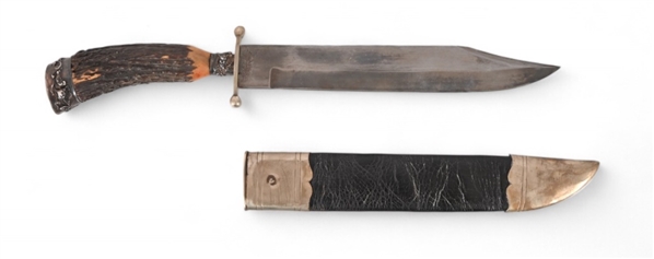 G. Woodhead Sheffield Staghorn Bowie Knife