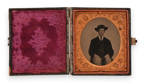 A.J. Coffee, Cased Tin Type c.1860 California