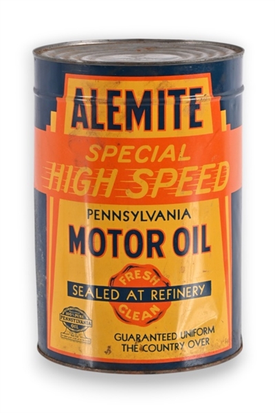 Alemite Special High Speed Motor Oil 5 Quart Can