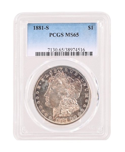 1881-S Morgan Silver Dollar PCGS MS65