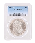 1884-O Morgan Silver Dollar PCGS MS64