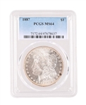 1887 Morgan Silver Dollar PCGS MS64