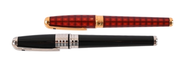 (2) ST Dupont Olympio Vertigo Fountain Pens