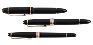 (3) Montblanc Meisterstuck Fountain Pens