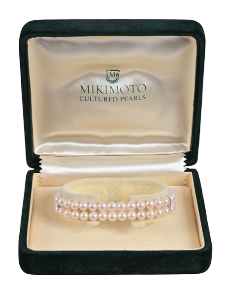 Mikimoto Double Strand Pearl Bracelet