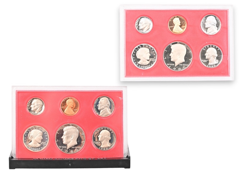 (2)1980 United States Mint Clad Proof Sets